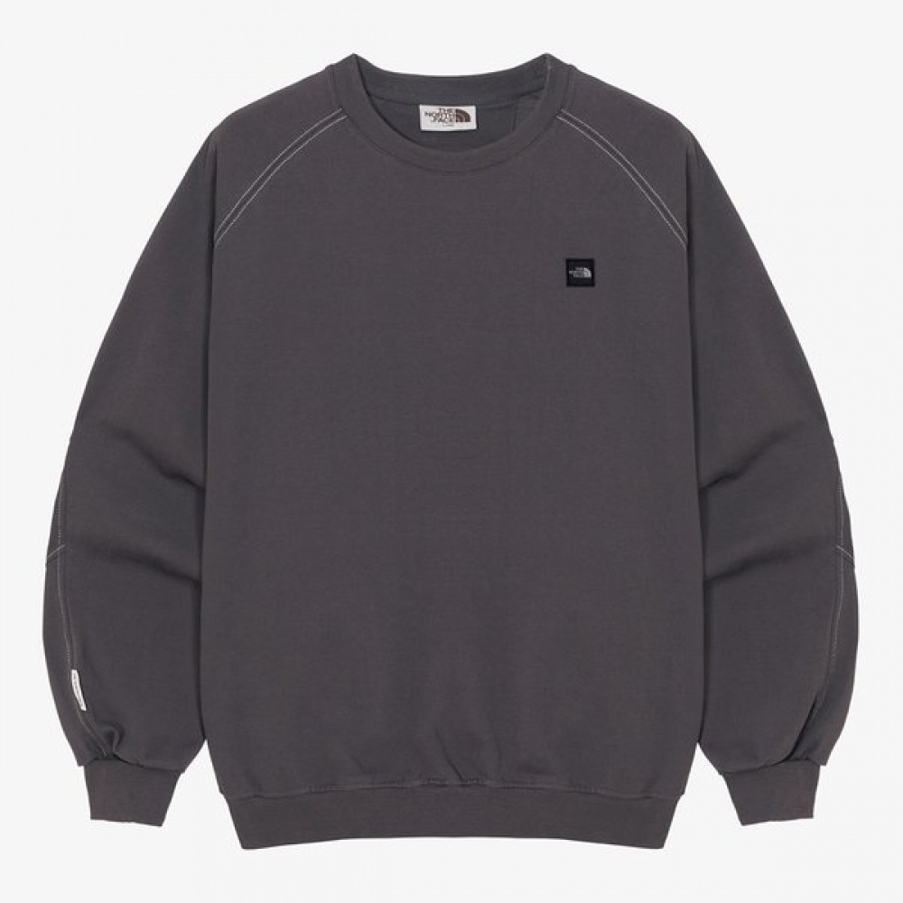 ノースフェイス ミニボックス ステッチ スウェットシャツ DARK GRAY NM5MR02J
