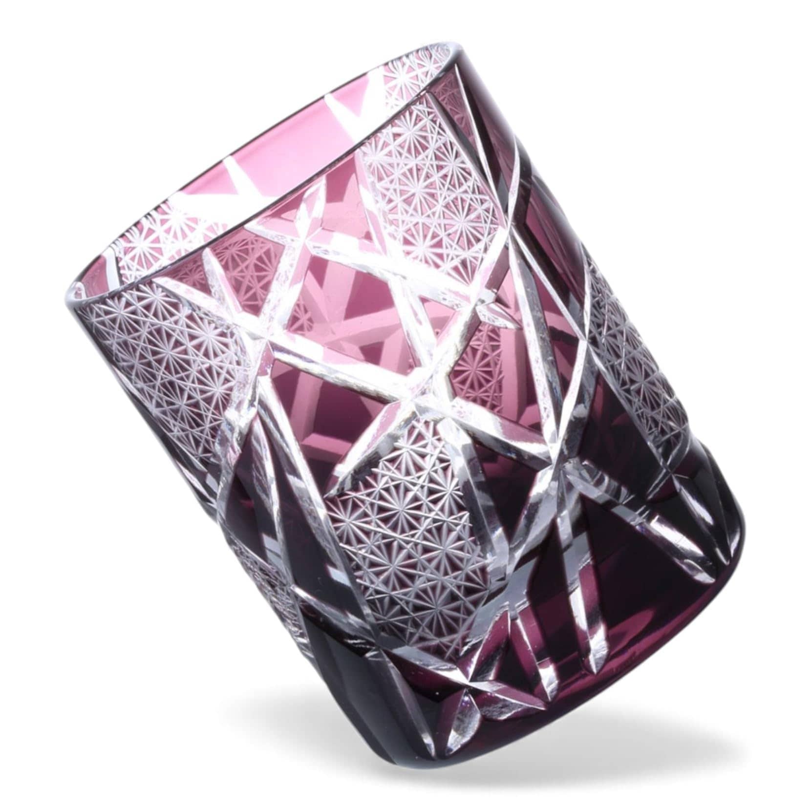 匠美風 ディナー ラグゼ 切子 グラス カップ ロック グラス Φ70xH90mm 210cc 乱彫小紋 パールプ 煌雅 PNO.333927