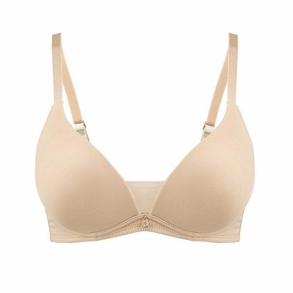涼しいレーヨン シンプル ノンワイヤー 大きいサイズ モールドブラジャー_YS