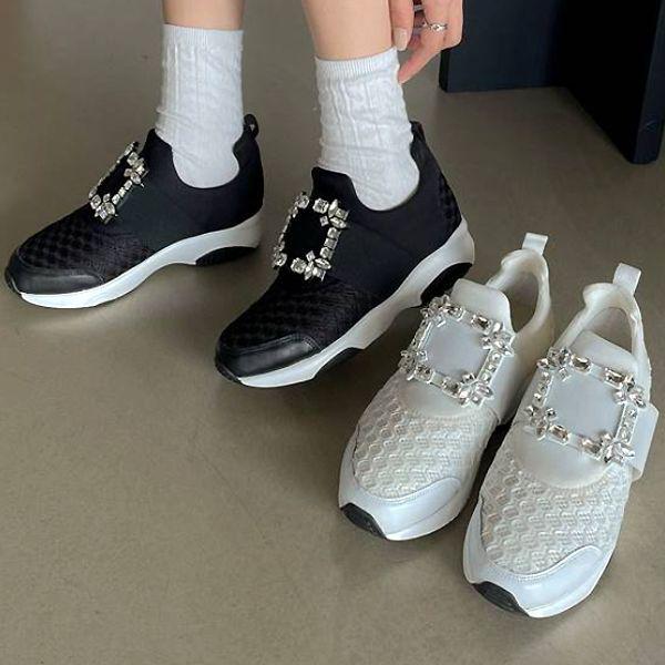 バンディング宝石 スパン 女性 レディース スリップオン スニーカー スニーカー 4.5cm 2color sy236_P336251927