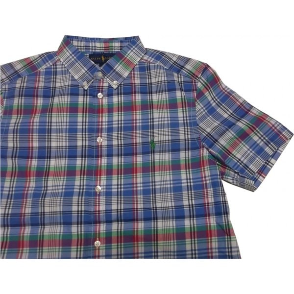 ボーイズサイズ 半袖 ボタンダウンシャツ ブルー boys PR2-1108