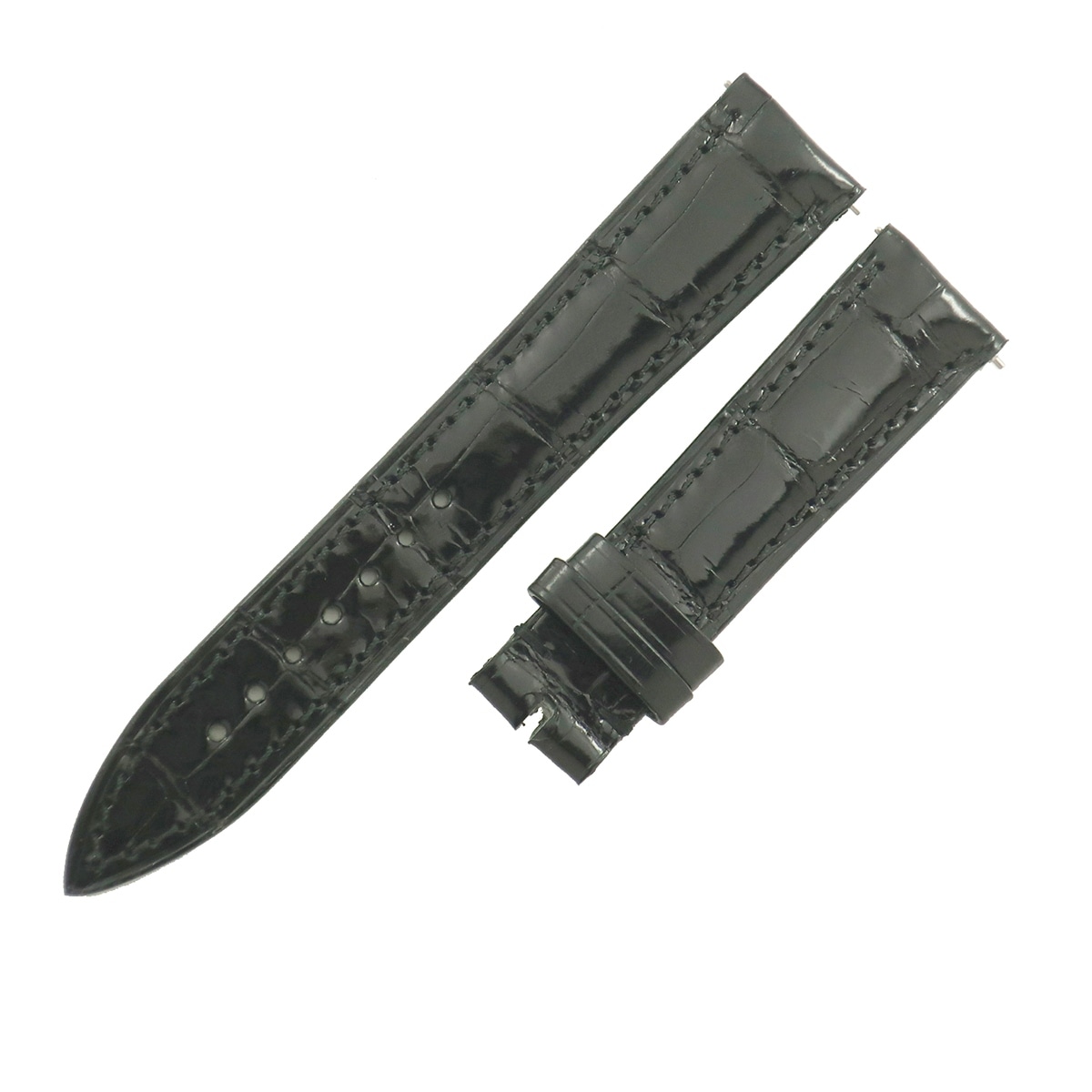 トノウカーベックス 7500/7502用 クロコバンド メンズ 未使用 純正 替え ショート 16mm ブラック 黒 3年保証