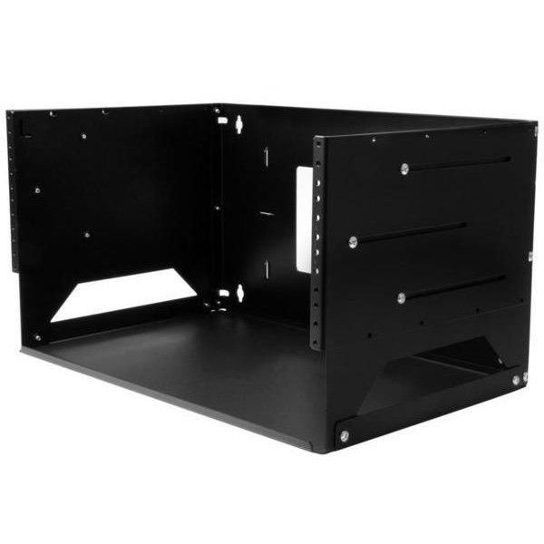 StarTech WALLSHELF4U ブラック 壁掛け型ウォールラック 4U 棚板付属 スチール製 メーカー直送