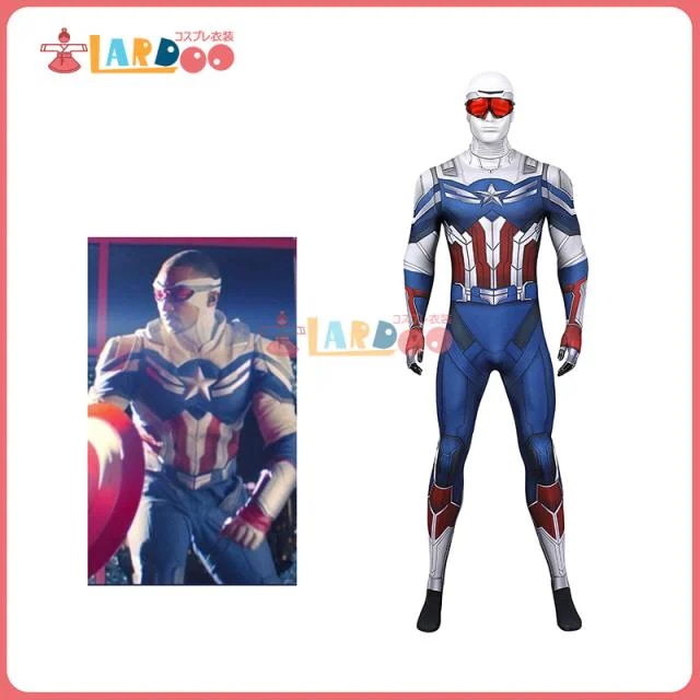 新タイプ追加 激安販売 サム・ウィルソン Sam Wilson キャプテン・アメリカ　New Captain America ファルコンとウィンターソルジャー FATWS 全身タイツ コスプレ衣装