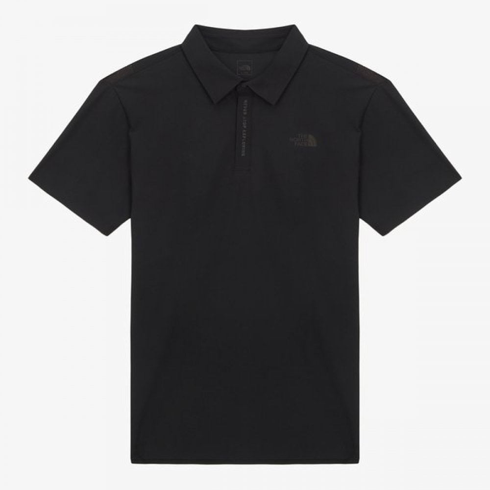 ノースフェイス メンズ アイスグリーン 半袖 ポロ BLACK NT7PR01A