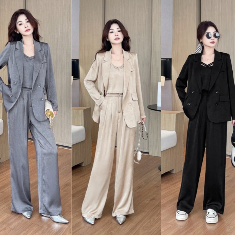 高級感スーツスーツ女性秋三点セット服装気質女神范高端正装スーツコート