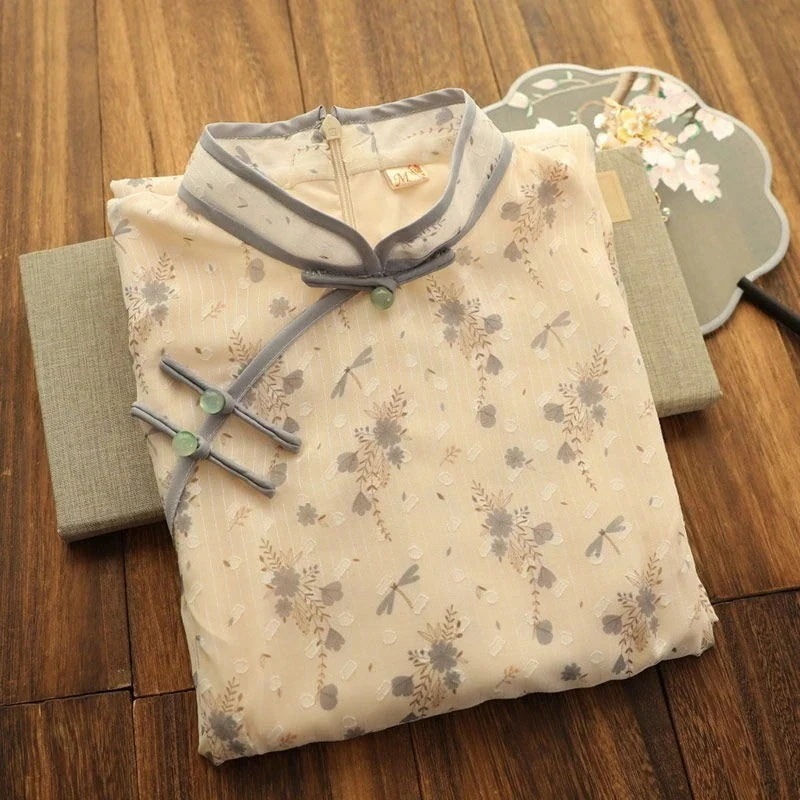 チャイナドレスは中華民国スタイルで毎日着用できますロングスタイルの若い女の子のドレスの改良ワンピースドレスその他 ワンピースドレス