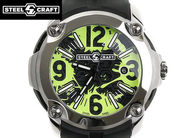 新品セールロアーガンズ roar × STEEL CRAFT 腕時計 ブラック 時計
