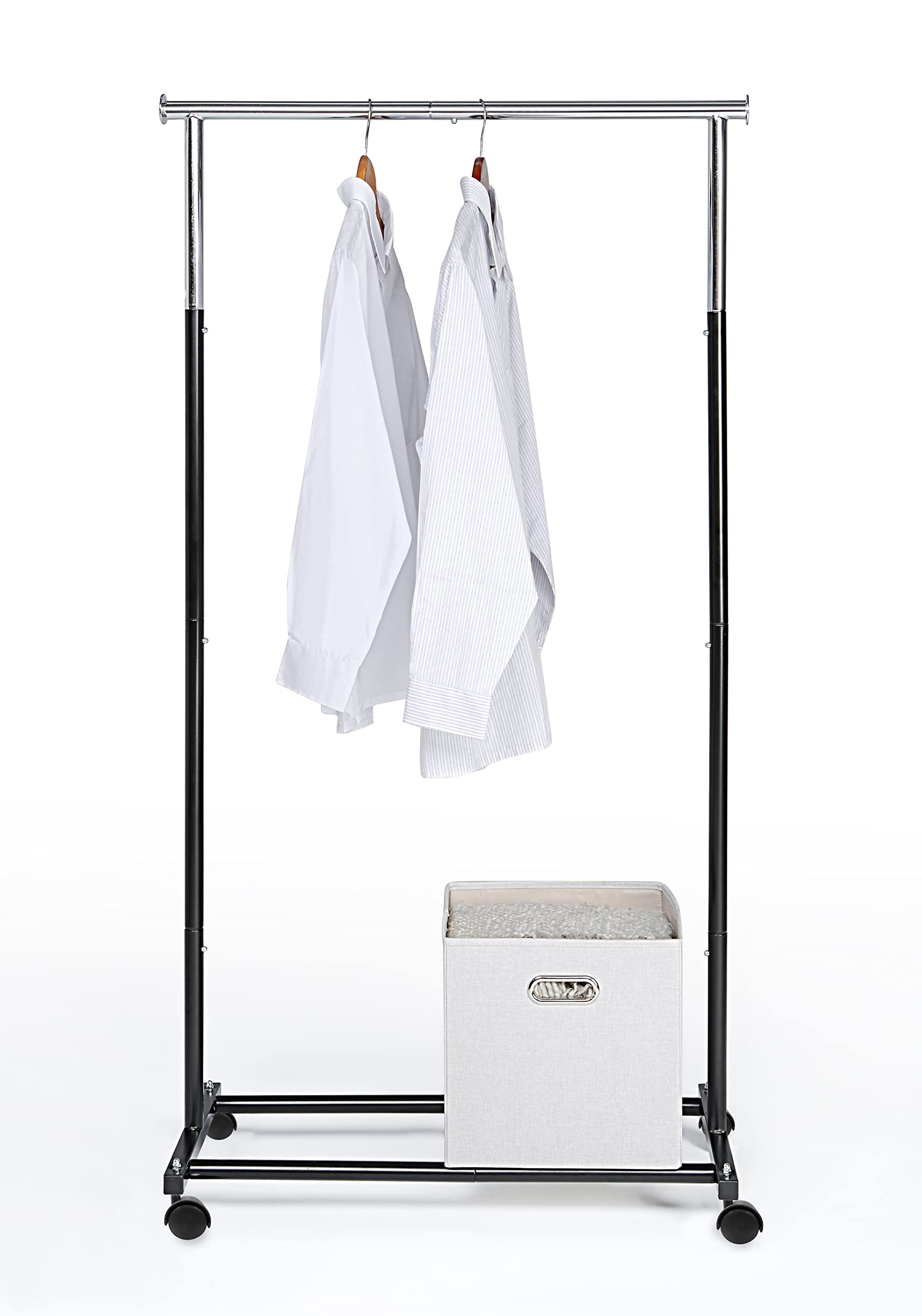 サニーポイント ハンガーラック プロ シングル (黒 + シルバー, 基本型)