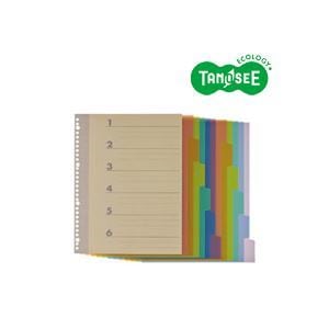 （まとめ）TANOSEE インデックス（PP） A4タテ 4/30穴 6山2組 20パック