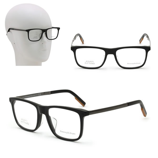 フレームのみ EZ5142-F/V 001 55 Ermenegildo Zegna メガネ 眼鏡 ブラック