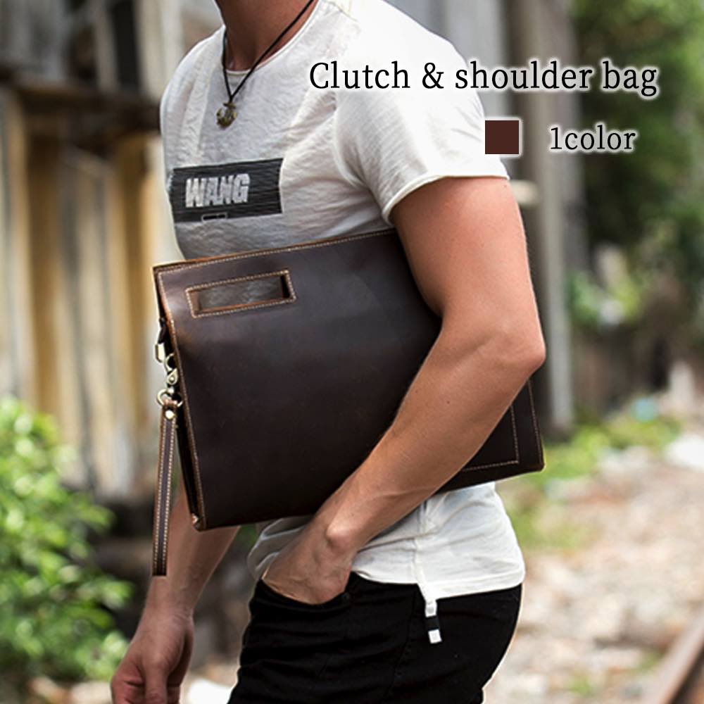 クラッチバッグ メンズ クラッチ&ショルダーバッグ ハンドバッグ ブランド ミニバッグ 黒 A4 本革 サイズ ハード ハイ 30代 対応 ショルダーバッグ 夏 秋 冬 トートバッグ レザー 革 刺繍