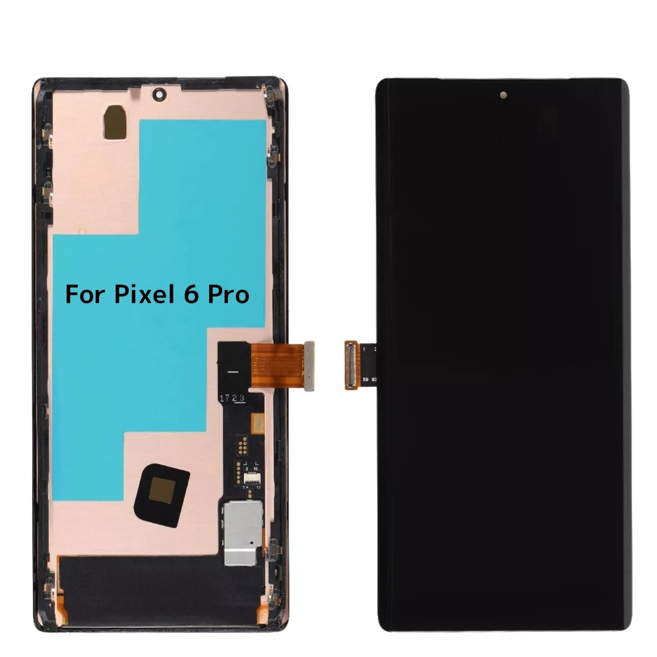 Google Pixel 6 Pro用LCD ディスプレイ, タッチスクリーン デジタイザー 交換部品, 修理用パーツ, ブラック