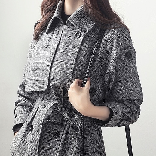 アウター レディース トレンチコート S M L XL 2XL 韓国 スプリングコート 襟付き ウエストマーク ミドル丈 ミディアム丈 大人可愛い きれいめ カジュアル 大人 上品 おしゃれ お洒落