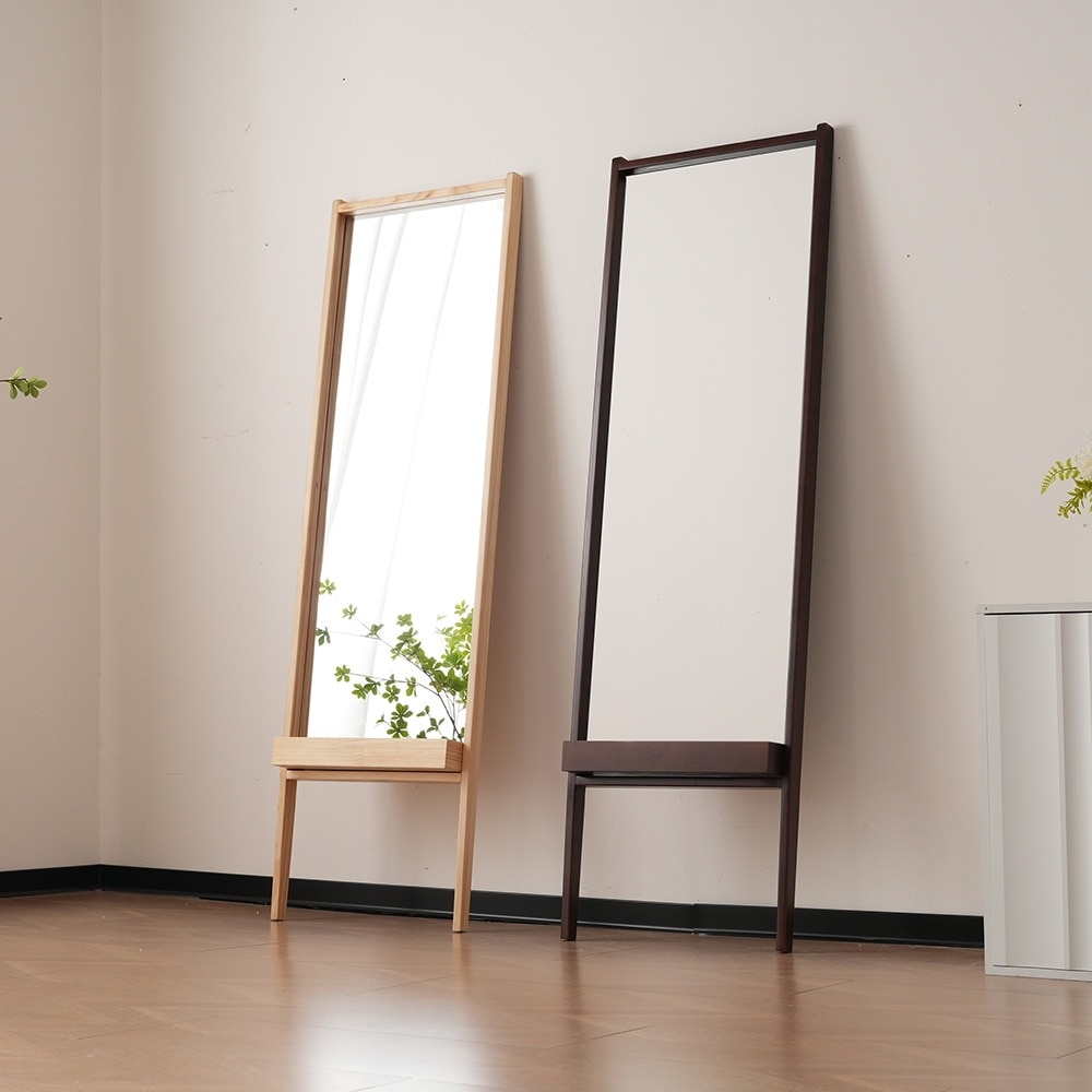【国内即日発送】全身鏡 鏡 姿見 スタンドミラー ミラー 立て掛け 壁掛け かがみ 大きいミラー レトロ パイン材 お洒落 モダン お店 美容室 おしゃれ 新生活 天然木