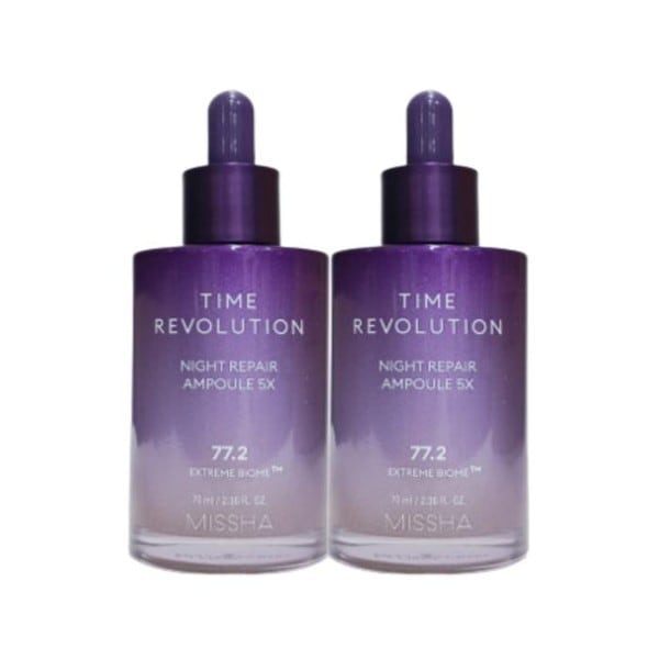 ミシャ タイム レボリューション ナイト 紫 アンプル 5X 70ml 2個