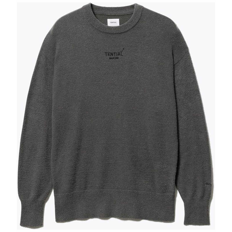 TENTIAL　BAKUNEソフトニットロングスリーブクルーネックダークグレー(2XS-XS)　25FSBA046U00290079N