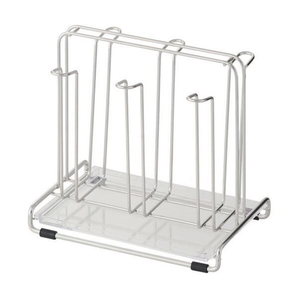 （まとめ）グラススタンド ステンレス ポゼ コップスタンド トレー付き [24個セット] 28,522円