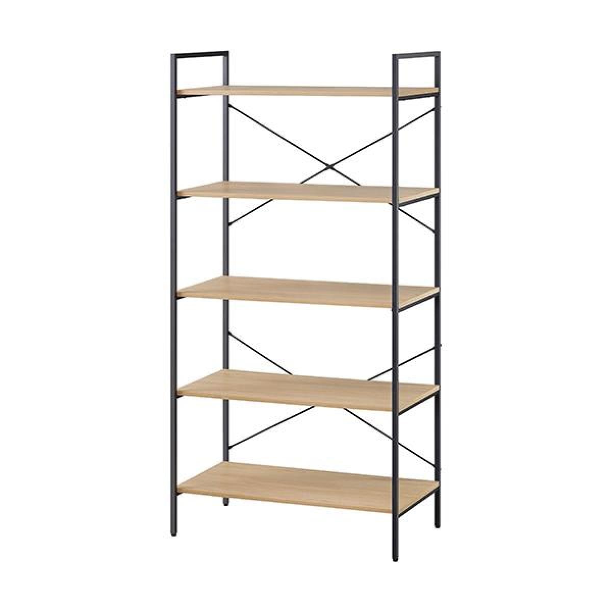アイリスオーヤマ ベーシックラック BRC-8016 ナチュラル ラック 5段 収納 おしゃれ インテリア 棚 オープンタイプ お客様組立
