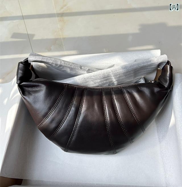 レディース　バッグ　カジュアル 他人への 贈り物や 自分用 Yishiyun シープスキン クロワッサン バッグ 革小 中 大 餃子 斜め 掛け レディースバッグ