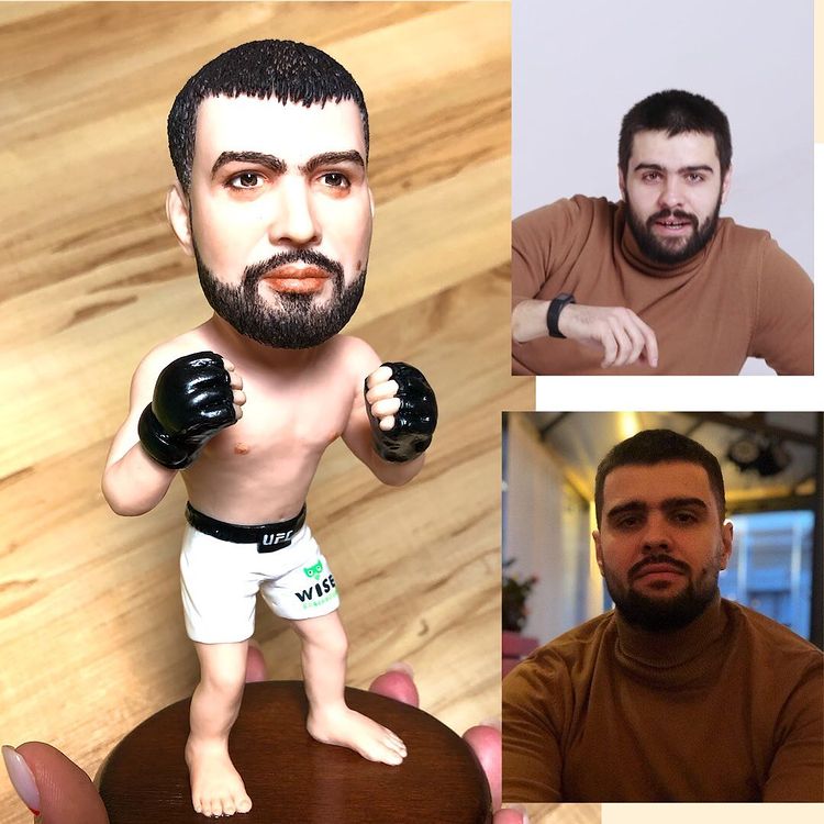 【オーダーメイド】3D肖像画 似顔絵 人形 フィギュア 彼氏 彼女 誕生日 ケーキトッパー 記念日 ボクシング カップル プレゼント