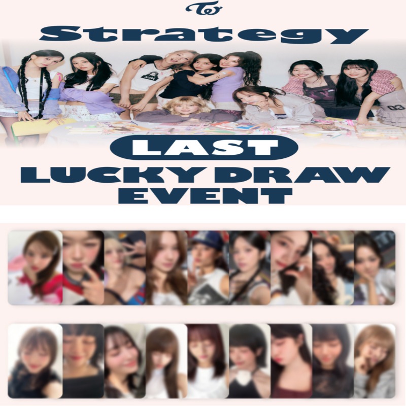 [LAST MUSICPLANT LUCKYDRAW 9EA/1SET]TWICE - STRATEGY / 14th Mini Album(NO ALBUM,ONLY PHOTOCARD]