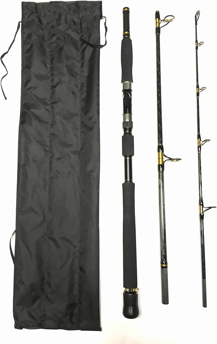 7フィート ジギングロッド 3ピース XH スパイラルXタイプ 先径3.4mm元径18.1mm重量390ｇ オフショアソルト(ブラック, 7ftジギングロッド3ピース(XH))