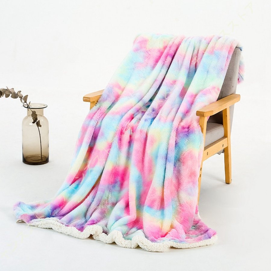 毛布 2枚合わせ シングル 暖か 2重毛布 もうふ ひざ掛け ブランケット 絞め染 blanket