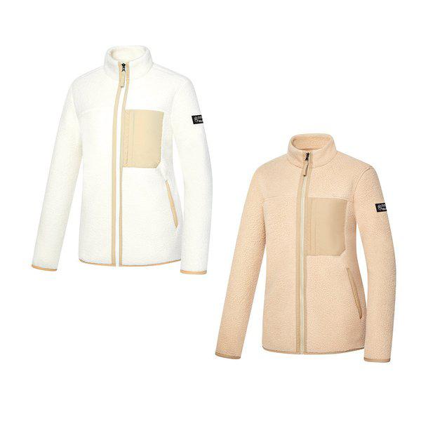 女性 冬 カラー 配色 ブークル 登山 フリース ジャケット 2164JK782W