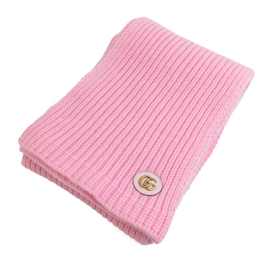 グッチ GUCCI マフラー GGマーモント ウール/カシミヤ ピンク ゴールド レディース e59980m 25,056円