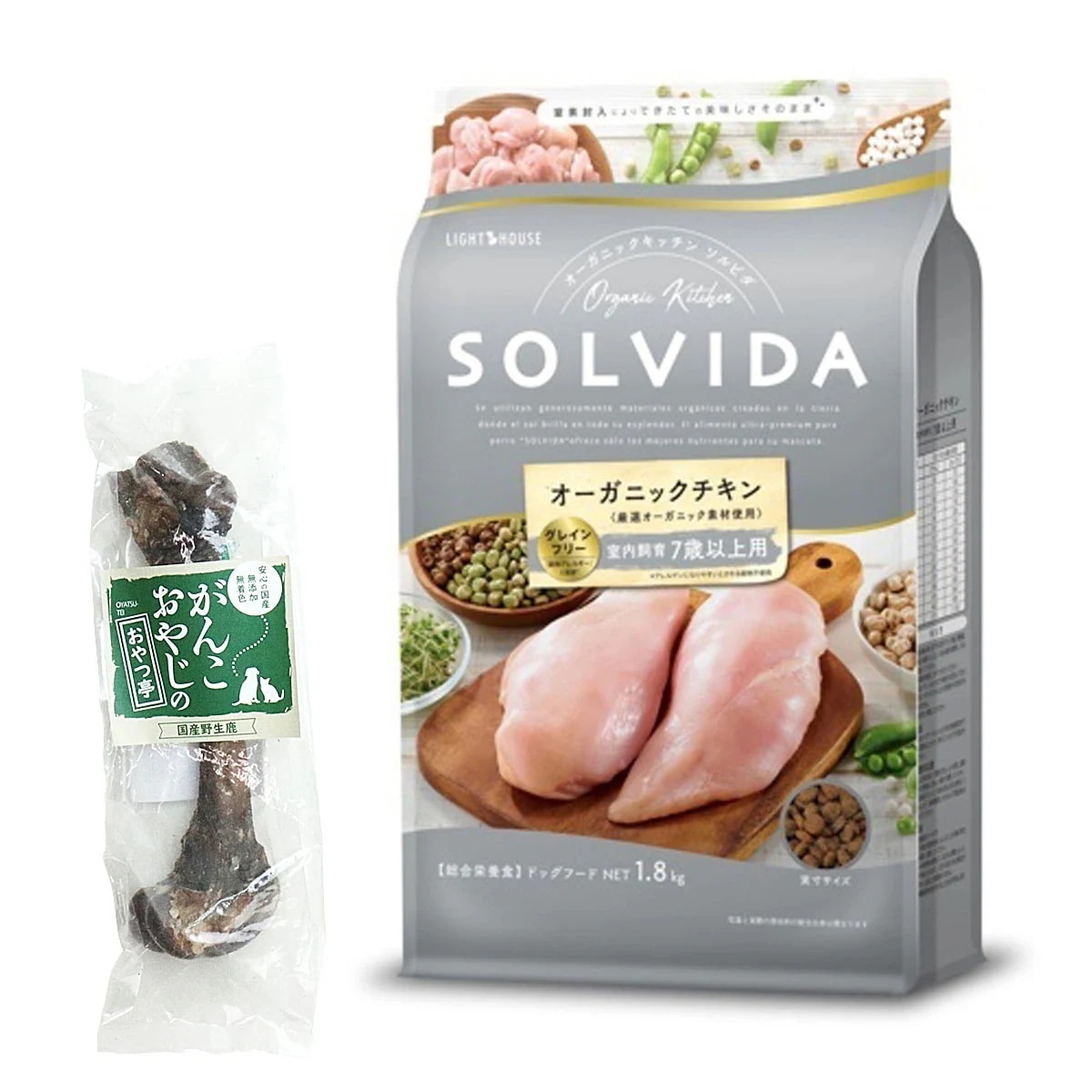 グレインフリー チキン 室内飼育7歳以上用 1.8kg【国産鹿レッグボーン 1本Mサイズ付き】 ドッグフード