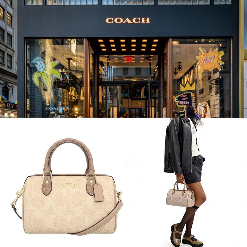 ROWAN SATCHEL BAG IN BLOCKED SIGNATURE CANVAS CY679