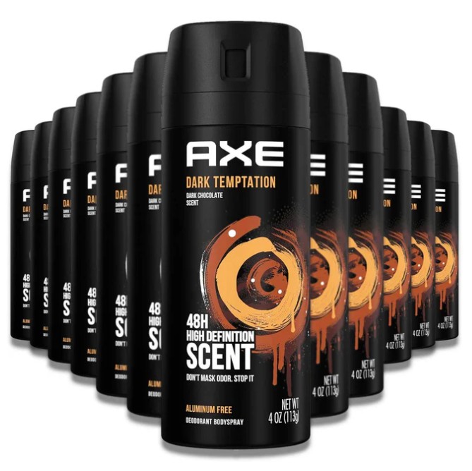 Axe - Deodorant Body Spray for Men, Dark Temptation - 4 oz - 12 pack