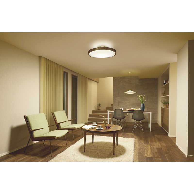 大光電機　LED間接光シーリングライト 8畳 昼光色～電球色 リモコン付属 ウォールナット　DXL-81381