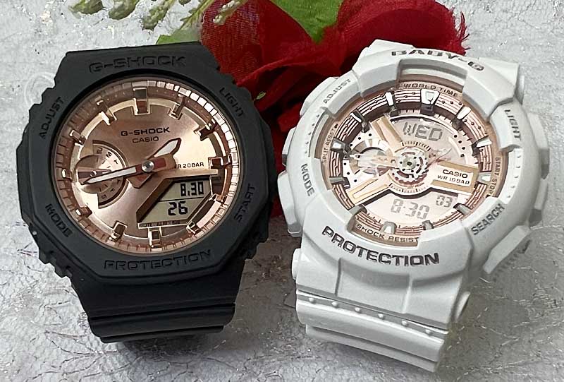 恋人たちのGショック ペアウオッチ gショック 人気 婚約　夫婦 高級　クリスマス プレゼント おすすめ G-SHOCK BABY-G ペア腕時計 カシオ 2本セット GMA-S2100MD