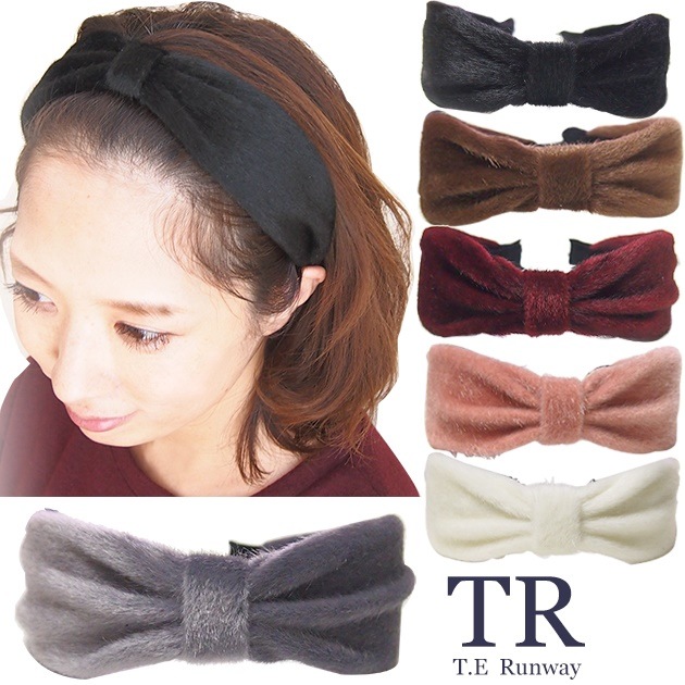 Qoo10 ファー カチューシャ ターバン風でターバ バッグ 雑貨