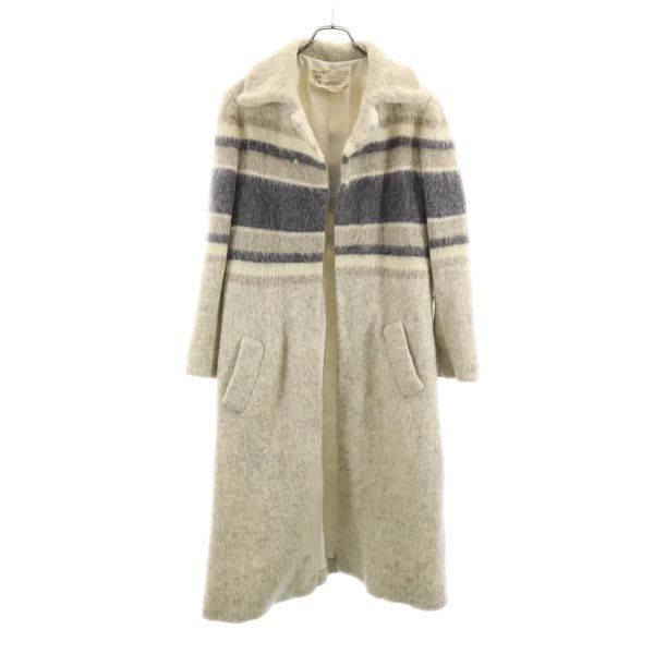 ヴィンテージ 70s ニット コート L グレー系 VINTAGE レディース