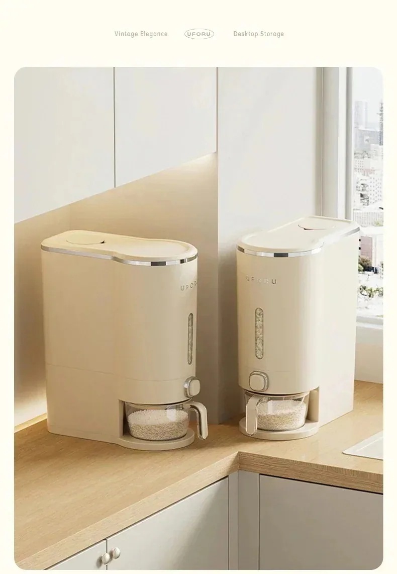 【まとめ買い価格 10セット1配送】米びつ 10L 米入れ 残量見える 計量 密閉 防湿 計量カップ付き 虫除け 10kgタイプ 洗える 保存容器