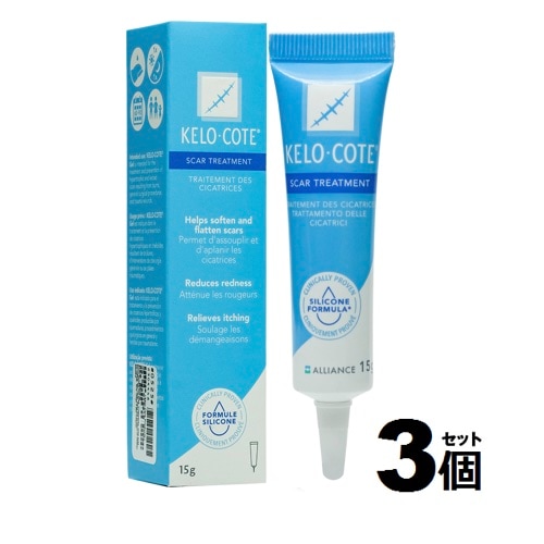 【3個セット】傷あとやケロイドに ケロコートジェル 15g
