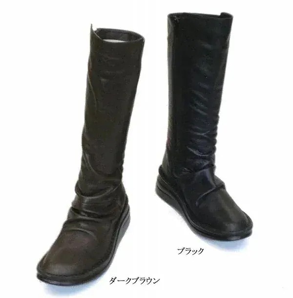 ジョッキーブーツ ブーツ レディースシューズ レディースファッション 靴 秋冬商品 本革 くしゅくし