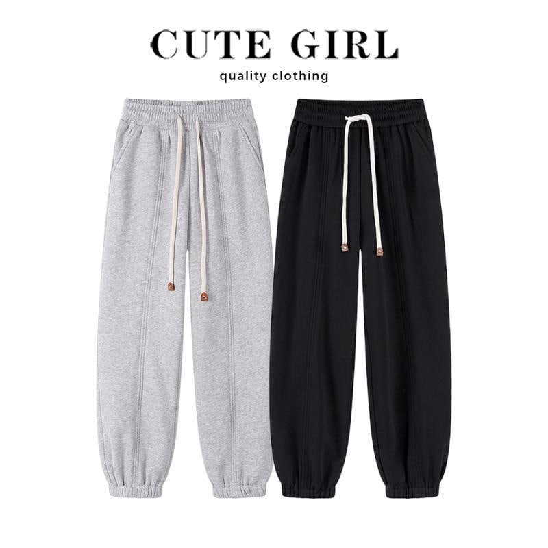 パンツ スウェット レディース ボトムス 快適 アメリカ ストリート ベルベット カジュアル スポーツ 女性用 秋冬