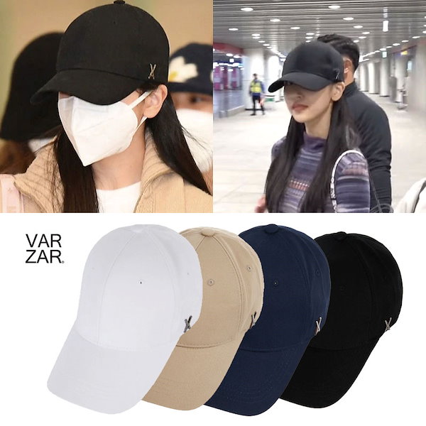 TWICE ミナ愛用 [VARZAR] Stud logo over fit ball cap バザール キャップ 帽子 UV レディース メンズ  韓国ファッション