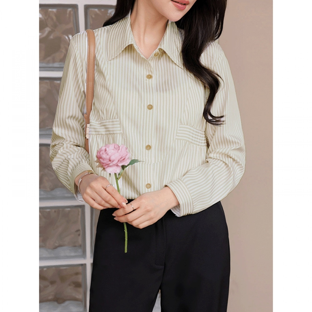 Click & Funny ネルモンシャーリングストライプシャツ