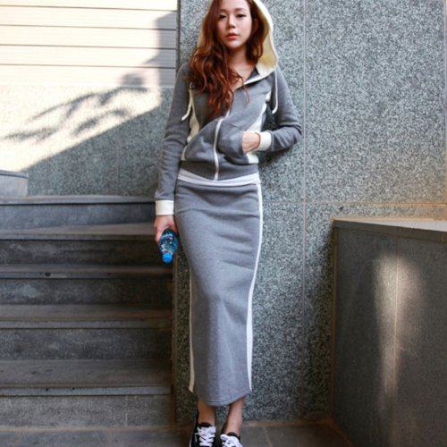 ルームウェア レディース パジャマ セットアップ ナイトウェア 部屋着 寝間着 フード付 ワンマイルウェア 楽ちん リラックス パーカー ロングスカート タイト おしゃれ かわいい 大人 カジュアル