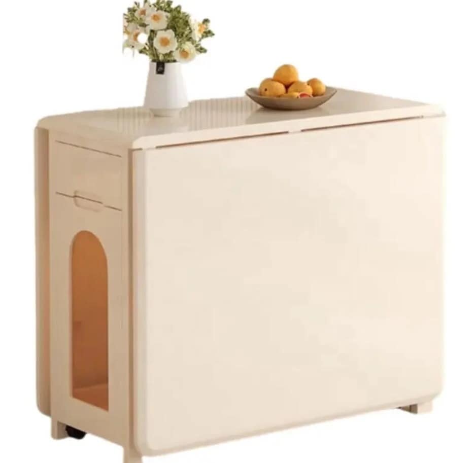 クリーム風テーブル　折りたたみ式ダイニングテーブル省スペースキッチンセット折りたたみ式ダイニングルーム家具