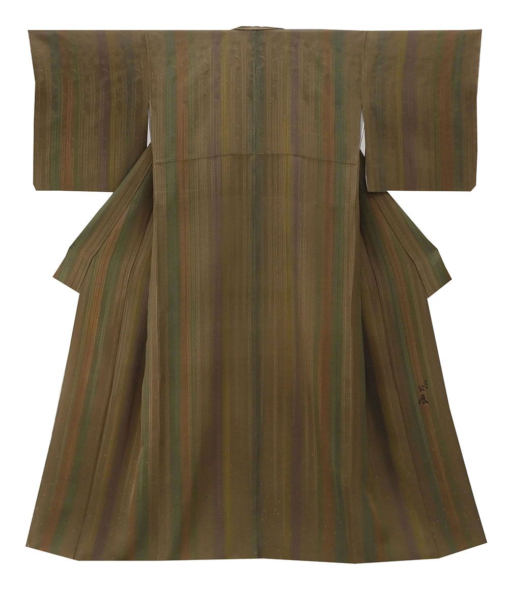 訪問着 未着用 正絹 二代目公展作 縦縞ぼかし模様 身丈161cm 裄丈66.5cm 訪問着 未使用 着物 結婚式 入学式 卒業式 b0571