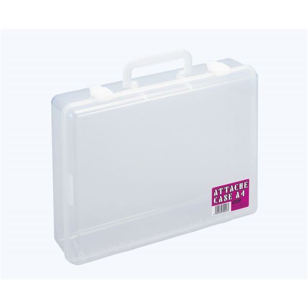 （まとめ）A4アタッシュケース 透明(×5セット)