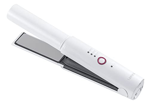 LAVIEL コードレス ストレートアイロン ミニ ヘアアイロン USB充電式 3段階温度調節 MAX180℃ 持ち運び ホワイト LV-CL-SI