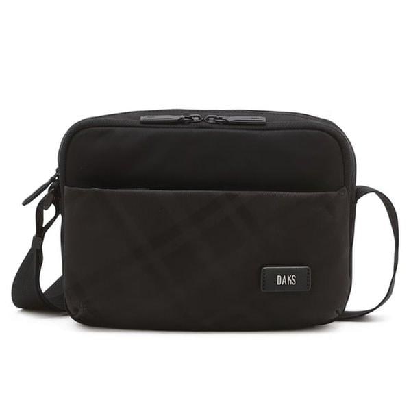 DBBA6E863BK ブラック チェック ナイロン ショルダーバッグ