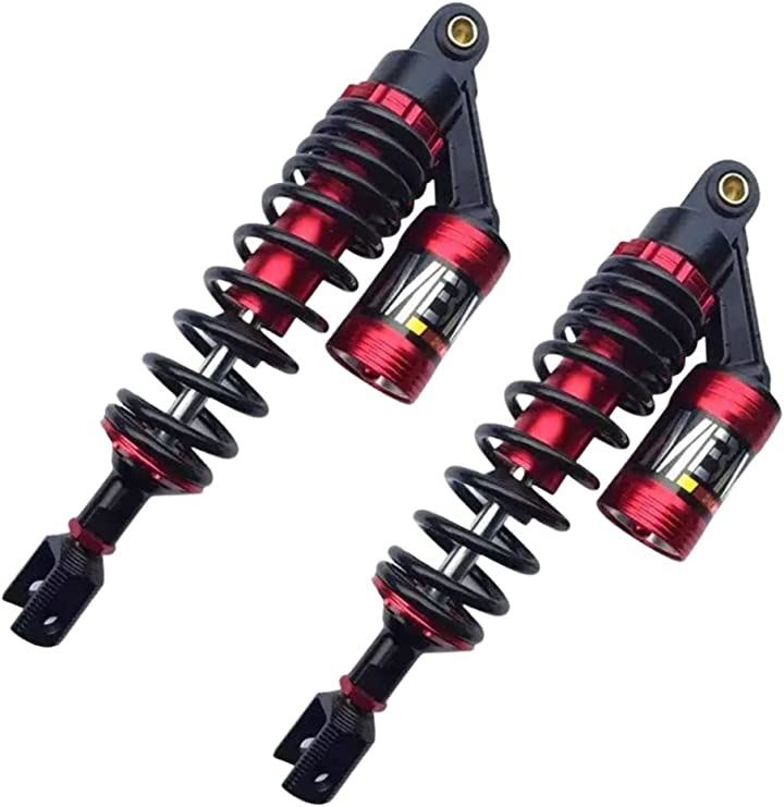 リアサスペンション シグナスX SR BW’S pcx125 ２本 セット 高性能 320mm リヤ キャビテーション 防止(レッド, 全長 350mm 取付ピッチ 320mm 上)
